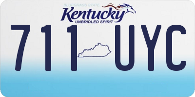 KY license plate 711UYC
