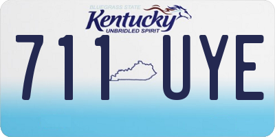 KY license plate 711UYE