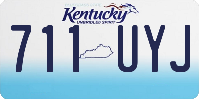 KY license plate 711UYJ