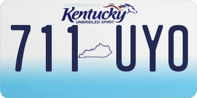 KY license plate 711UYO