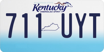 KY license plate 711UYT