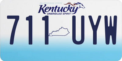 KY license plate 711UYW