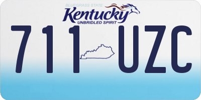 KY license plate 711UZC