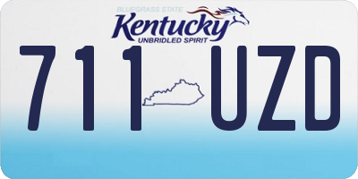 KY license plate 711UZD