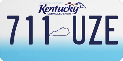 KY license plate 711UZE