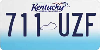 KY license plate 711UZF