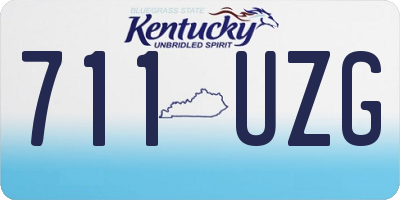 KY license plate 711UZG