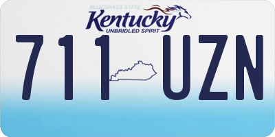 KY license plate 711UZN