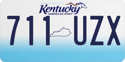 KY license plate 711UZX