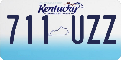 KY license plate 711UZZ