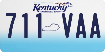 KY license plate 711VAA