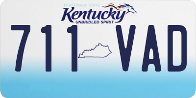 KY license plate 711VAD