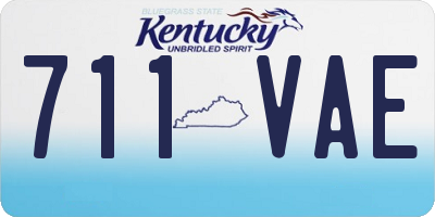 KY license plate 711VAE