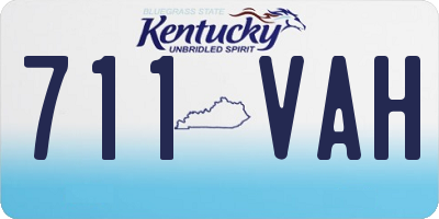 KY license plate 711VAH