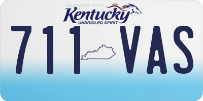 KY license plate 711VAS