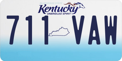 KY license plate 711VAW