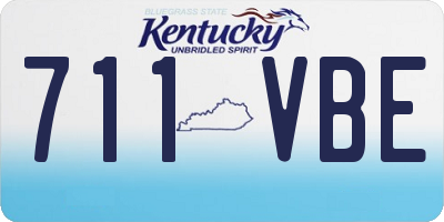 KY license plate 711VBE
