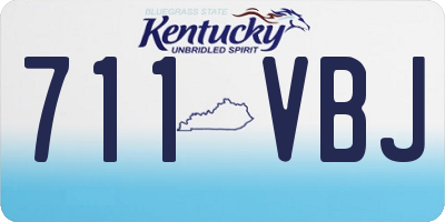 KY license plate 711VBJ