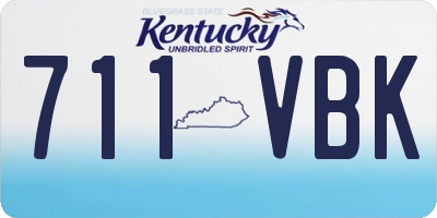 KY license plate 711VBK