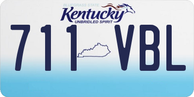 KY license plate 711VBL