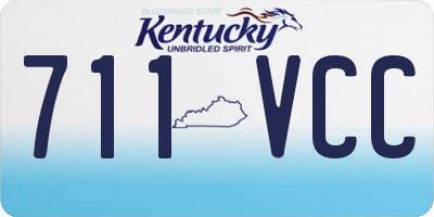 KY license plate 711VCC