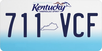 KY license plate 711VCF