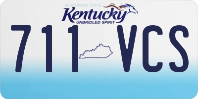 KY license plate 711VCS