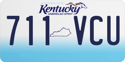 KY license plate 711VCU