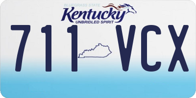 KY license plate 711VCX