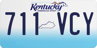 KY license plate 711VCY