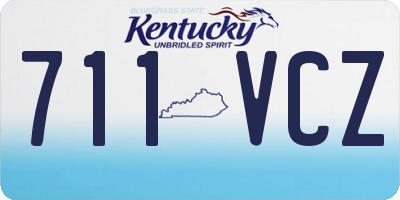 KY license plate 711VCZ