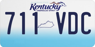 KY license plate 711VDC