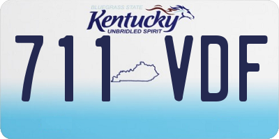 KY license plate 711VDF