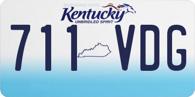 KY license plate 711VDG
