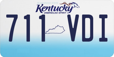KY license plate 711VDI