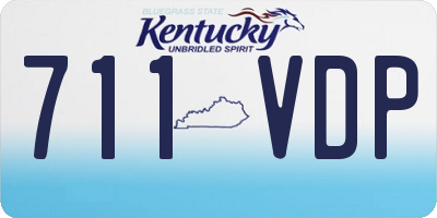KY license plate 711VDP
