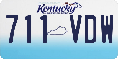 KY license plate 711VDW