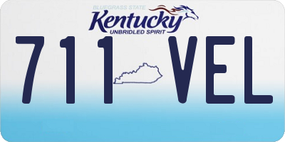 KY license plate 711VEL
