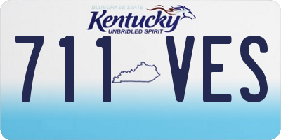 KY license plate 711VES
