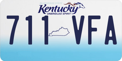 KY license plate 711VFA