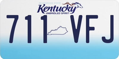 KY license plate 711VFJ
