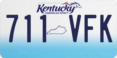 KY license plate 711VFK