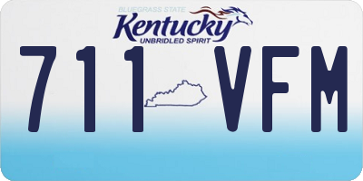 KY license plate 711VFM