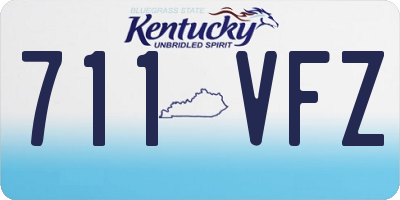 KY license plate 711VFZ