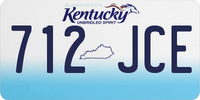 KY license plate 712JCE