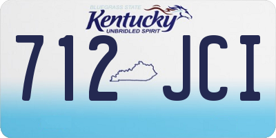 KY license plate 712JCI