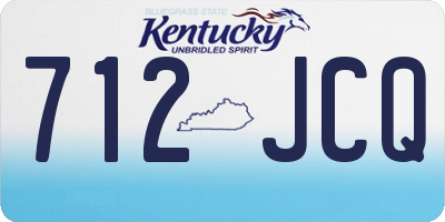 KY license plate 712JCQ