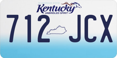 KY license plate 712JCX