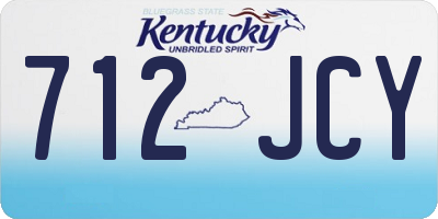 KY license plate 712JCY