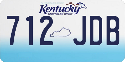 KY license plate 712JDB